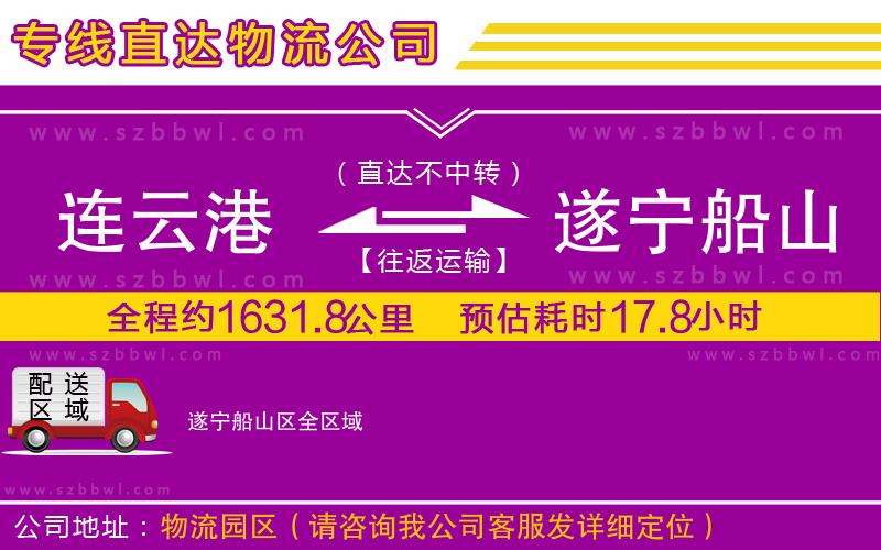連云港到遂寧船山區(qū)物流專線