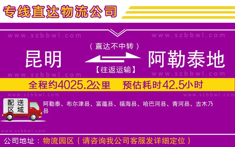 昆明到阿勒泰地區(qū)物流專線