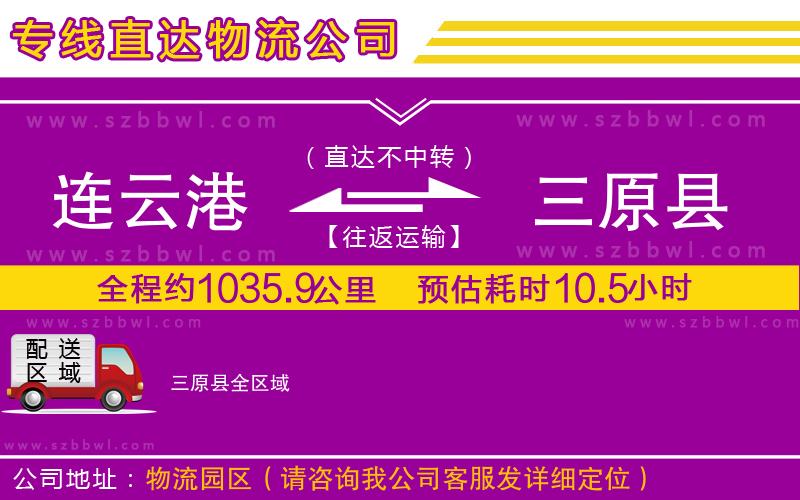 連云港到三原縣貨運(yùn)專線