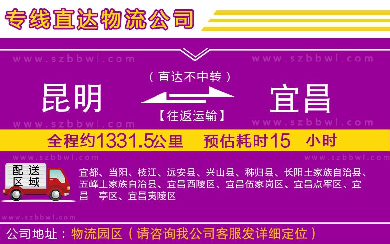 昆明到宜昌物流專線