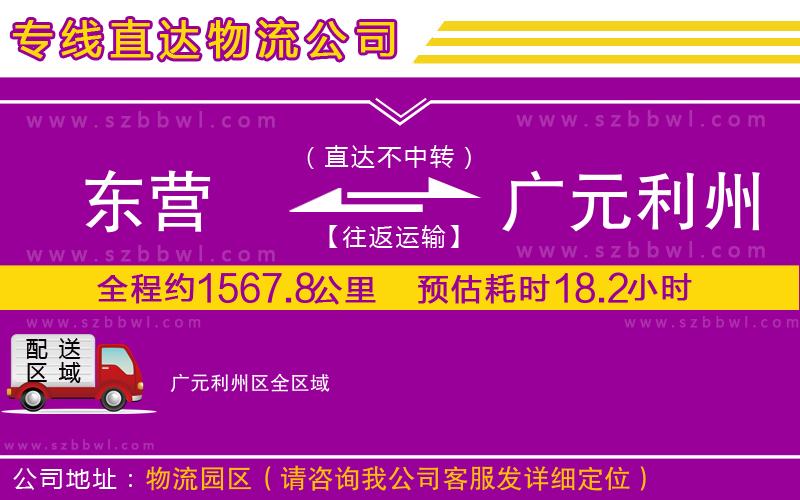 東營(yíng)到廣元利州區(qū)貨運(yùn)專(zhuān)線