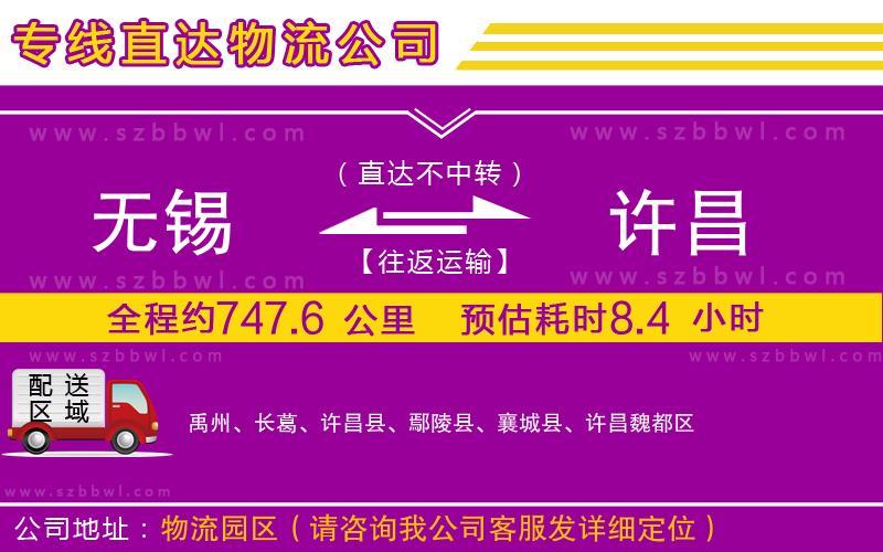 無錫到許昌貨運專線