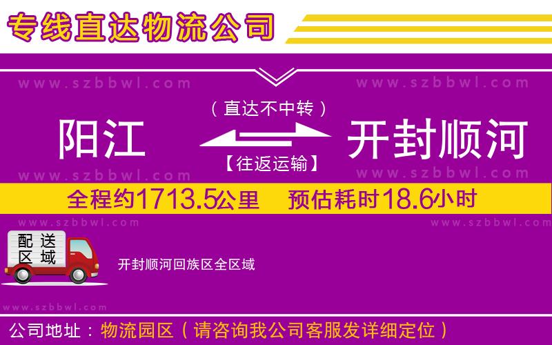 陽江到開封順河回族區(qū)貨運專線