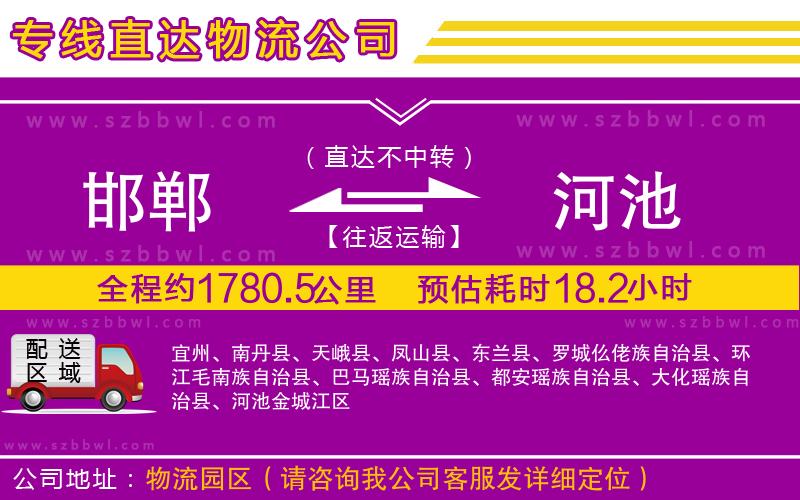 邯鄲到河池物流專(zhuān)線