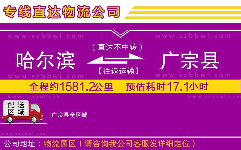 哈爾濱到廣宗縣貨運(yùn)專(zhuān)線