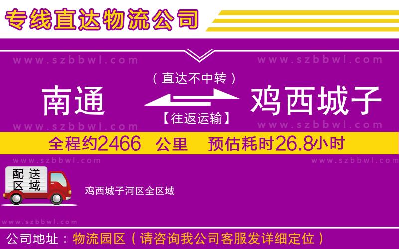 南通到雞西城子河區(qū)貨運專線