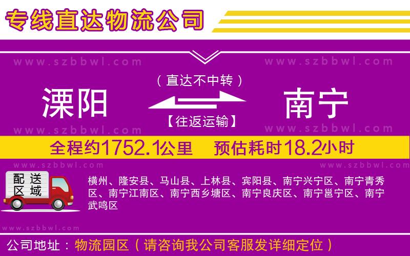 溧陽到南寧貨運(yùn)專線