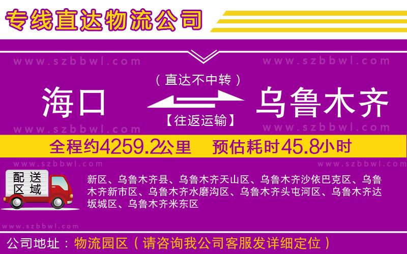海口到烏魯木齊貨運(yùn)專線