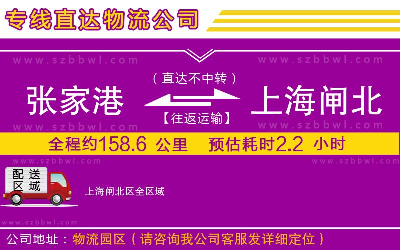 張家港到上海閘北區(qū)物流專線