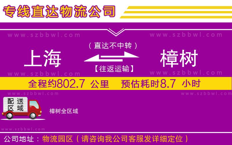上海到樟樹(shù)物流專線